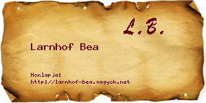 Larnhof Bea névjegykártya